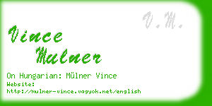 vince mulner business card